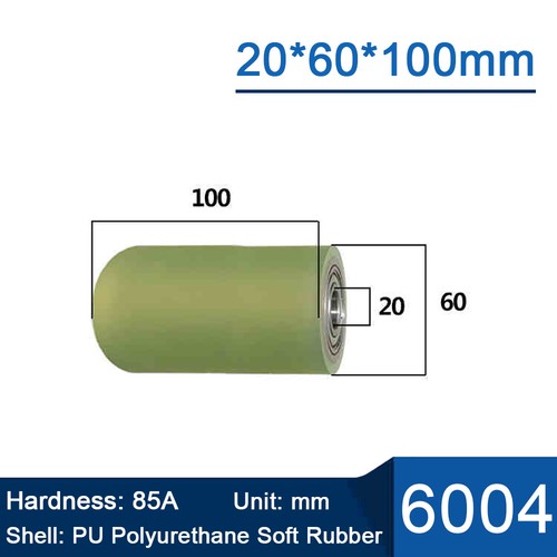 PU Polyurethane Iron Core Roller With Two Bearing Guiding Wheel Flat Belt Idler - Picture 129 of 158