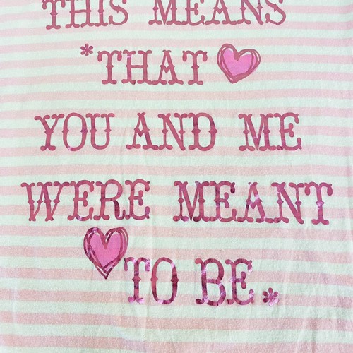 Mezzo Piano Long Sleeve T-shirt 160cm Striped Pink White Heart Tops Kawaii Rare - Picture 6 of 24