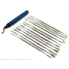 12 Assorted Wax Carvers & One Swivel Blade Carver