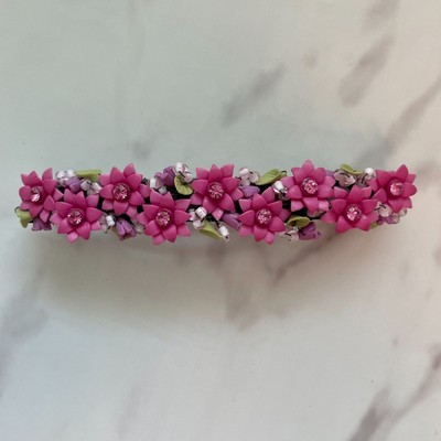 Set of Two Hand Beaded Designer Tira Misu Hair Barrettes  display picture 2