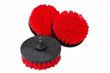 5 INCH LARGE Red Bristle Medium Stiffness Drill Brush 3 pack - Ships from USA