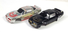 2 - Vtg. 1978 Tyco HO Scale Pontiac Firebird Trans Am Bodies - Black  Chrome