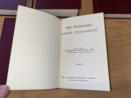 VOL 1-5 THE EXPOSITORS GREEK TESTAMENT Eerdmans Robertson Nicoll HC - Bild 13 von 24