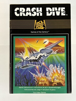 Crash Dive Atari 2600 International Instruction Manual Only RARE No Game