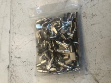 100 NEW Rok 3/16 Inch Pin Spoon Shaped Cabinet Shelf Support Nickel Plated (N4)