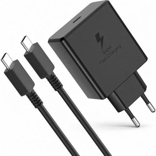 45W USB-C Super Fast Charger + USB-C Charging Cable for Samsung Galaxy