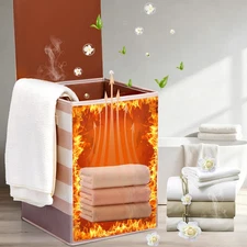 38L Foldable Towel Warmer with 4 Temperature Settings and Auto Shut-Off Timer