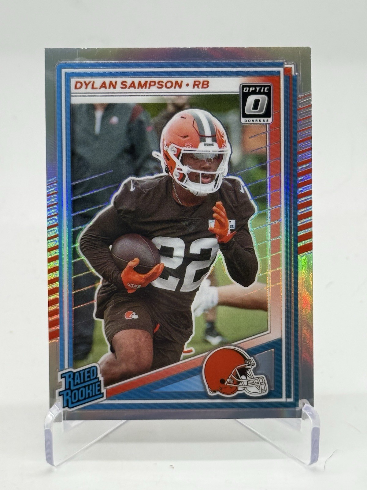 2025 Panini Donruss - Rated Rookie Dylan Sampson #389 Optic Preview Silver Holo