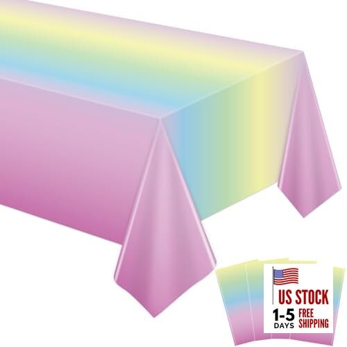 Colorful Rainbow Table Cloth 4