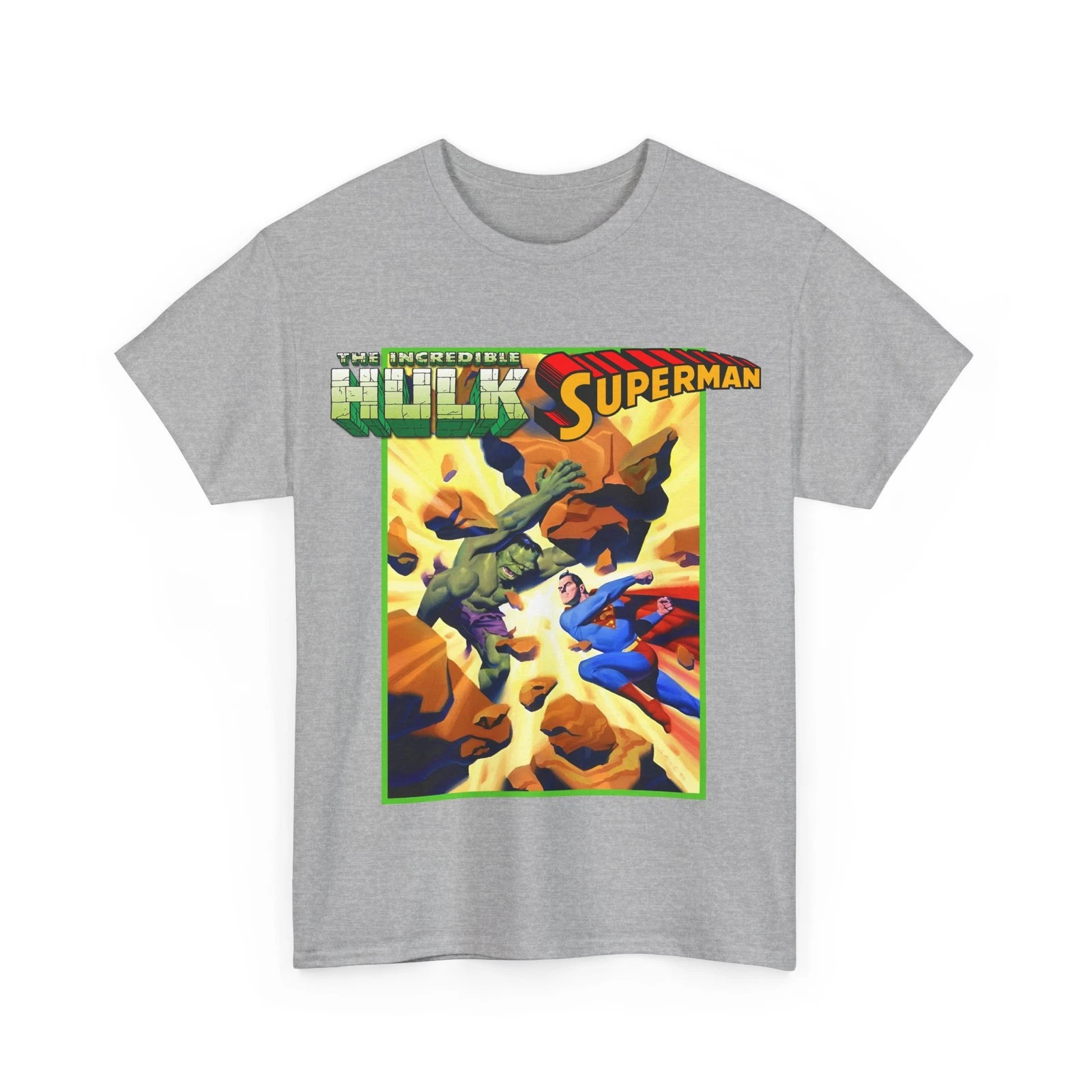 Hulk Vs Superman T-Shirt - Steve Rude Art - DC Comics & Marvel 90s Crossover