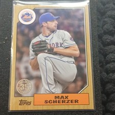 2022 Topps Baseball Series 2 Max Scherzer 35thAnniverssary #87TB-3 Mets MLB Card