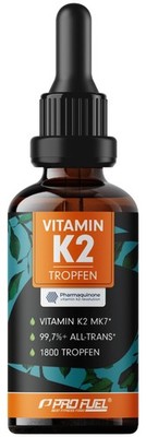 Vitamin K2 Tropfen hochdosiert 1800x (50ml) - 200 µg 50 ml (1er Pack) 