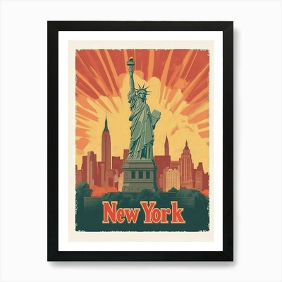 Aihrgdesign A Retro Reiseposter F Gerahmtes Wandbild Poster Leinwanddruck Bild