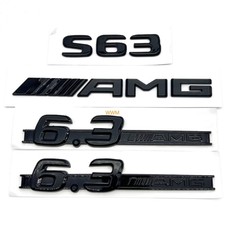 Flache Embleme Aufkleber Schwarz Glänzend Für Mercedes Benz S63 AMG 6.3AMG Neu Flache Embleme Aufkleber Schwarz Glänzend Für Mercedes Benz S63 AMG 6.3AMG Neu