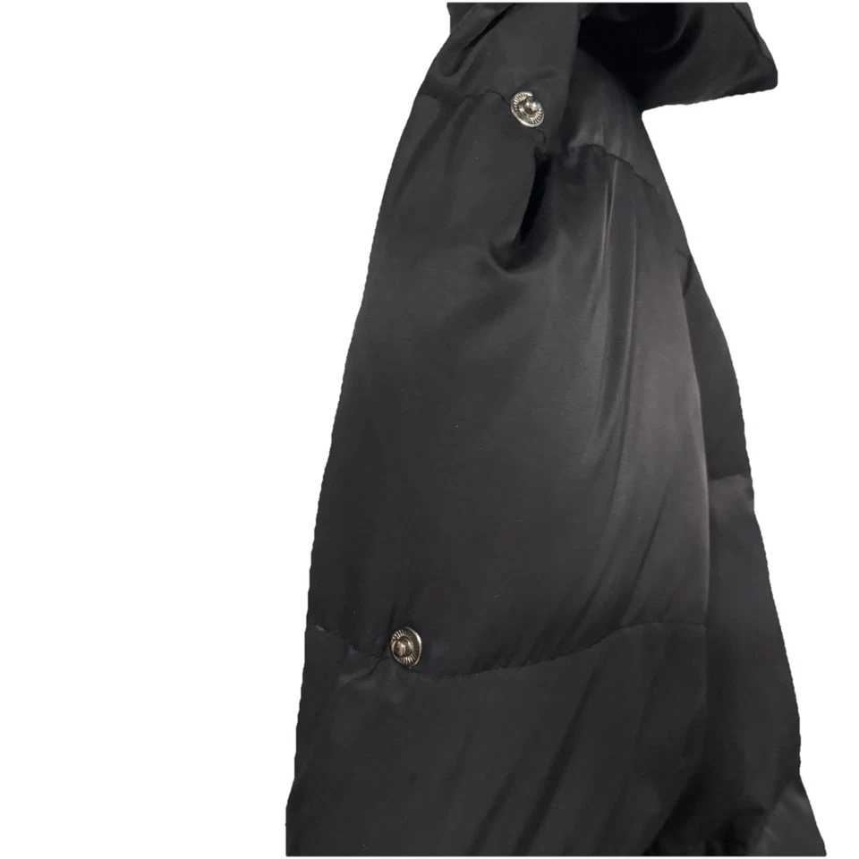 Abrigo chaqueta larga de plumón para mujer KENNETH COLE forrado acolchado con cremallera negro L Foto 4 de 4