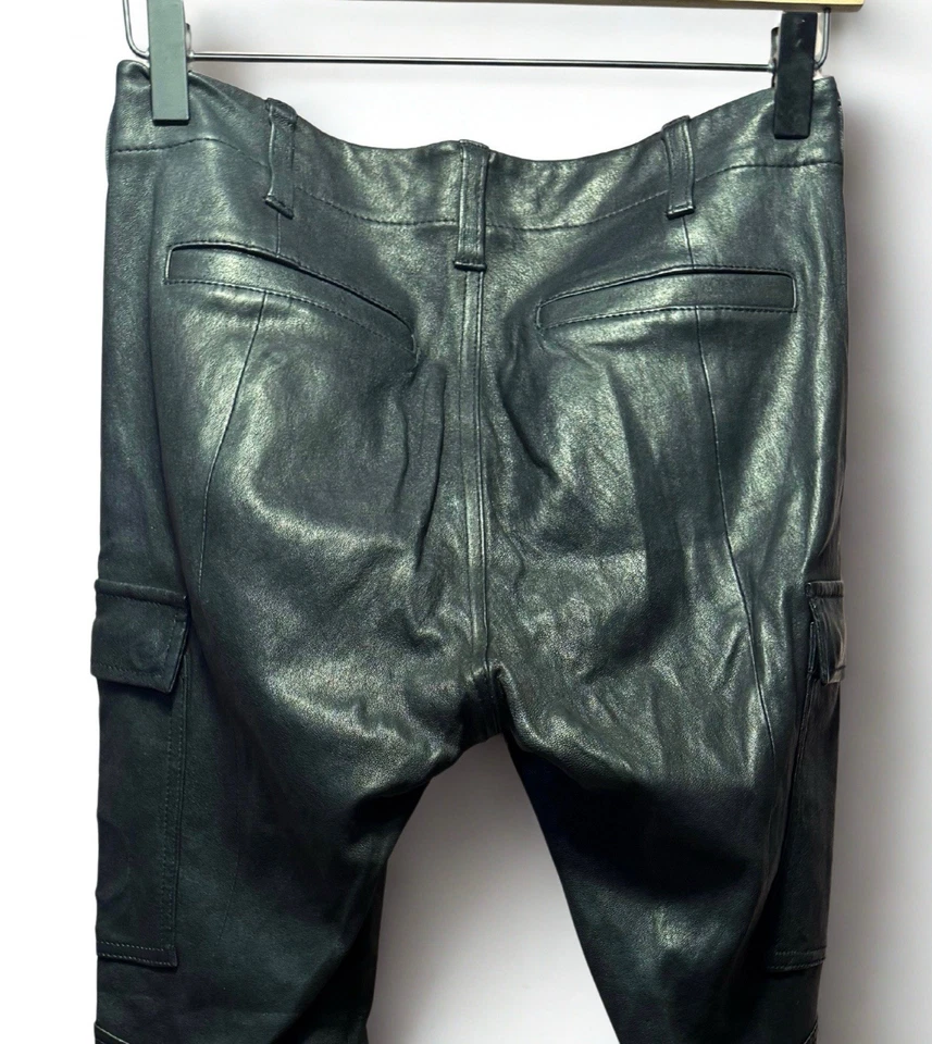 J BRAND Houlihand 黑色羊皮工装裤 24 码 — 第 4/4 张图片