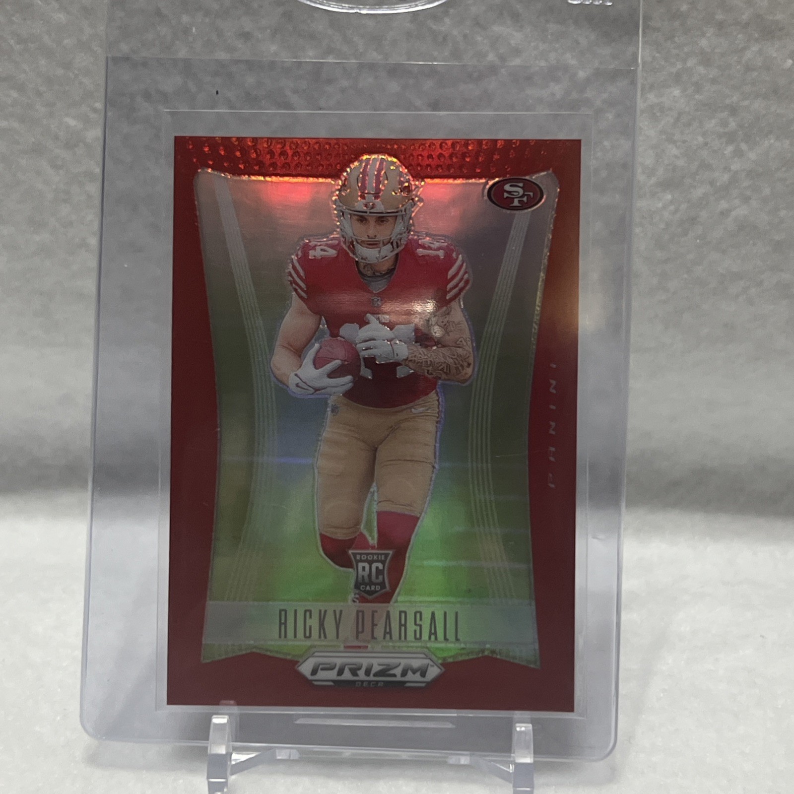 2024 Panini Prizm Deca Ricky Pearsall #254 Red Color Match /199 RC 49ers