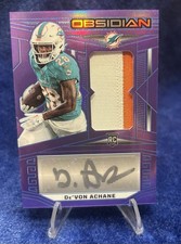 2023 OBSIDIAN DE'VON DEVON ACHANE RPA ROOKIE AUTO RC ELECTRIC ETCH PURPLE /30