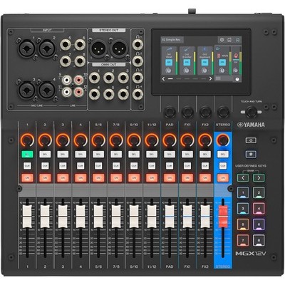 Yamaha MGX12V 18-Channel Digital Mixer With Video Interface Black Open Box