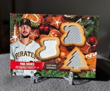 2025 Topps Holiday Relics Triple Relic Jersey #HSR-PS #/99 Paul Skenes
