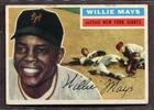 1956 Topps Set-Break #130 Willie Mays LOW GRADE (white back) (crease) *JAYSACE*