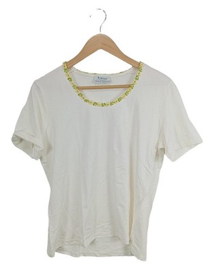 H.MOSER T-Shirt Damen Shirt Gr. DE 42 weiß Casual-Look