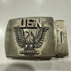 Vintage US Navy Belt Buckle World War 2 Era U.S. Military Great Patina!