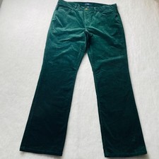Vintage Y2K Chaps Est 1978 Womens Green Straight Leg Corduroy Dress Pants Sz 16