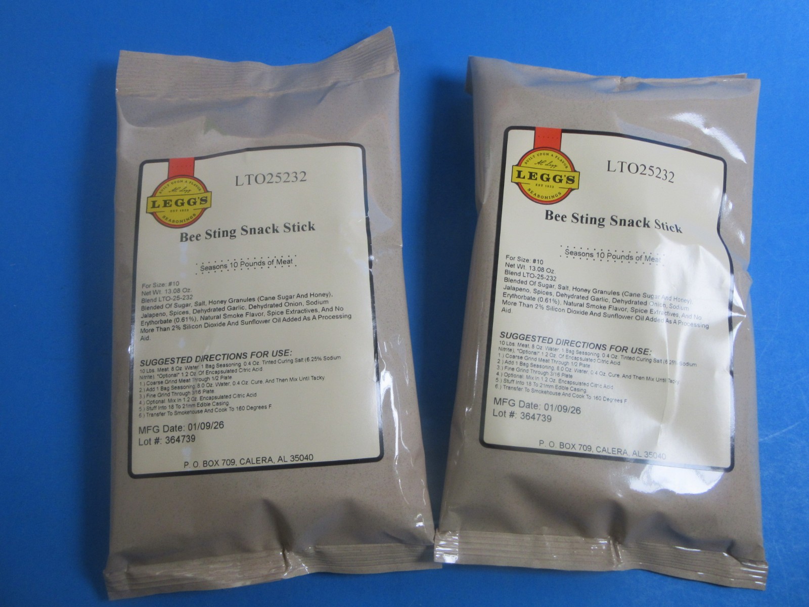 *NEW ITEM* HONEY/JALAPENO SNACK STICK Seasoning for 20 Lbs of beef venison elk