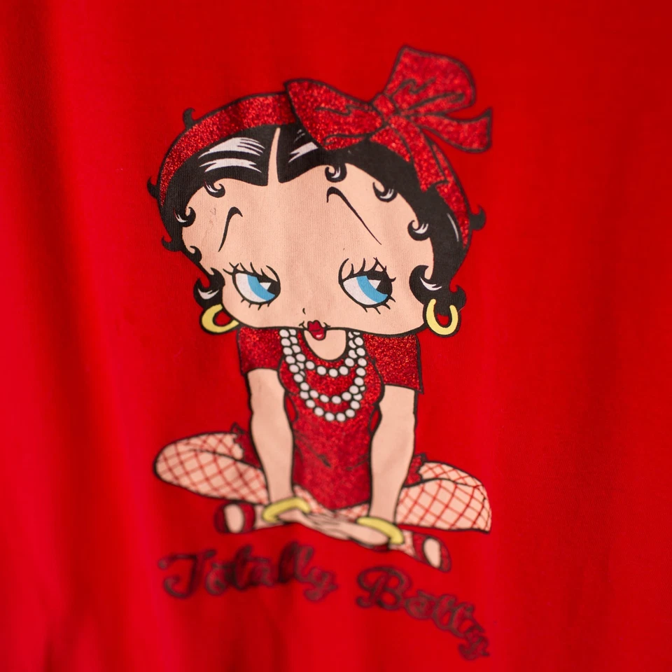 2012 Betty Boop красный короткий рукав сна рубашка женский размер 1 X полностью Betty - Изображение 2 из 4