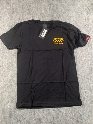 NWT Fasthouse Tracker Size M Black t-shirt  Swingin Wide On Industry Drive