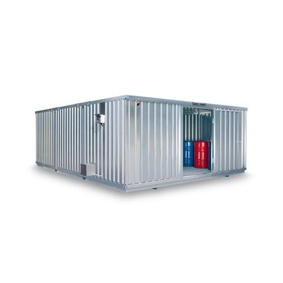 Gefahrstoffdepot / 32 qm / Auffangvolumen 4.440 l / mit Dauerlüfter