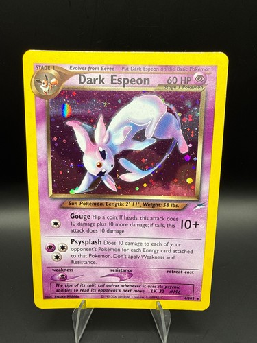 Dark Espeon 4/105 Neo Destiny Holo Rare Unlimited 2002 Pokemon Card NM-