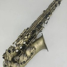 Alto Saxophone E-flat Green Bronze Brushed Matte Professional Sax Instrument