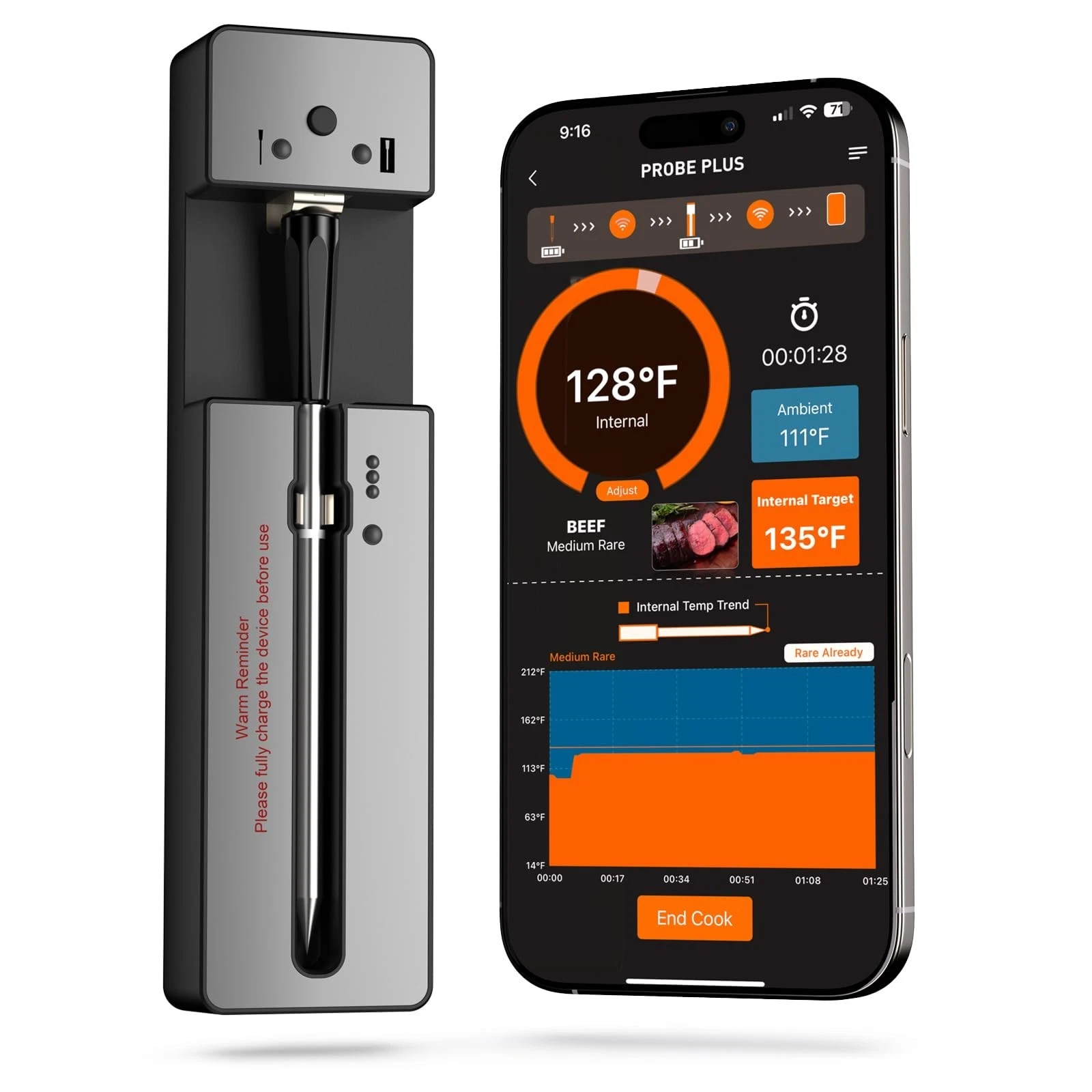 Upgraded Smart Bluetooth Wireless Meat Thermometer with Ultra-Thin Probe, 6 S...
Opens in a new wind