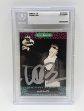 VANILLA ICE SIGNED PRO SET MUSICARDS SUPERSTARS CARD - BECKETT SLABBED AUTO