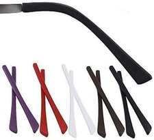 Eyeglass End Tips, 10 Pairs 10 Count Pack of 1 , Black,white,red,purple,gray