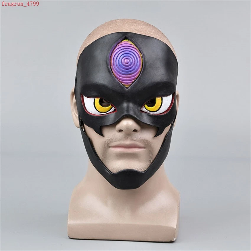 Anime Dandadan Enjoji Jin Evil Eye Mask Halloween Cosplay Props Latex Headgear - Image 2 of 4