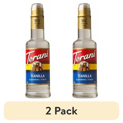 Torani Original Vanilla Syrup 12.7 fl oz Bottles Pack of 2 Drink Flavoring