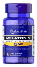 Puritan's Pride Extra Strength Melatonin 5 mg - 120 Tablets
