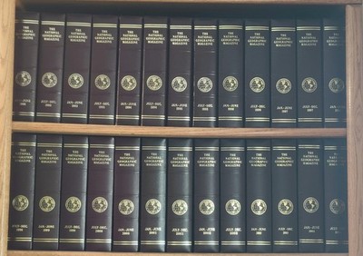 National Geographic Slipcases 2015-1983 YOUR CHOICE Faux Leather Gold Lettering
