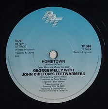 George Melly Hometown / I Won't Grown Old 7" Single (1986) PRT 7P 368