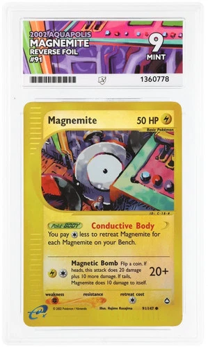 Magnemite 91/147 ACE graded card