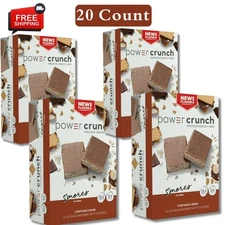 Power Crunch Original Protein Energy Bar, S'mores, 1.4 oz, 20 Count Free Ship