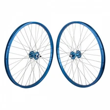 SE Bikes J24SG 26-Inch Wheelset with Blue Alloy Rims & Sealed Bearings for BMX