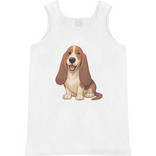 'Happy Basset Hound' Adult Vest / Tank Top AV057339