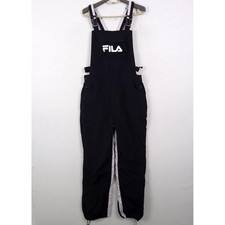FILA Nadelle Overalls Logo Windbreaker Nylon Streetwear Sporty B W Women L Retro