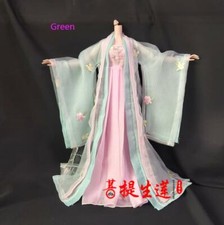30cm Green Chinese Ancient Dress Suit for Doll Bjd Ancient Costume Clothes Pink