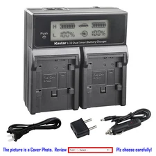 Kastar Battery LCD Dual Fast Charger for Canon BP-827 CG-800 Canon VIXIA HF S20