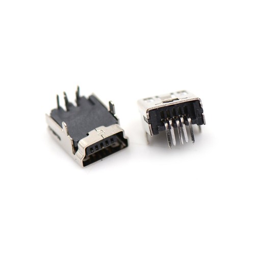 10x Mini USB Female 5 Pin Type B Right Angle xB Socket Connector 2 Legs DIYA XI - Picture 5 of 8